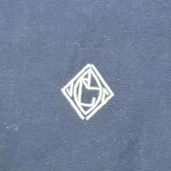 Women's LAUREN RALPH LAUREN Navy Crossover Blouse- Size‎ Large Petite - Picture 5 of 8